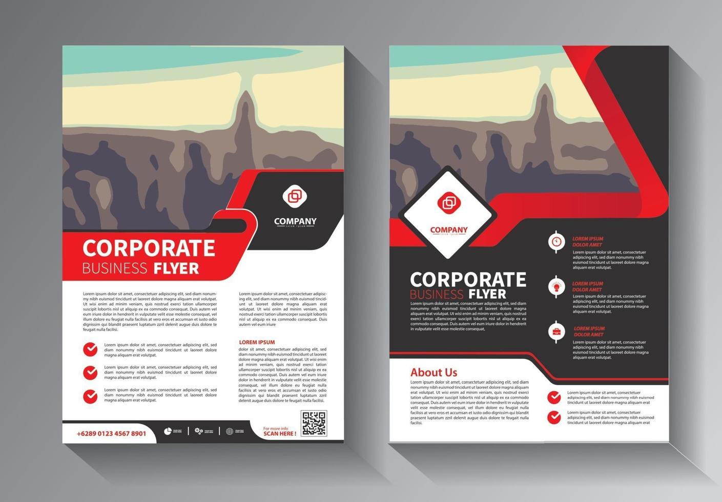 red flyer business template vector