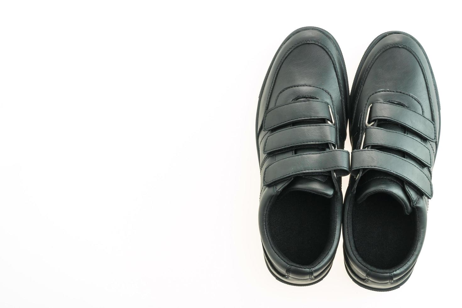 hermosos zapatos de cuero negro foto