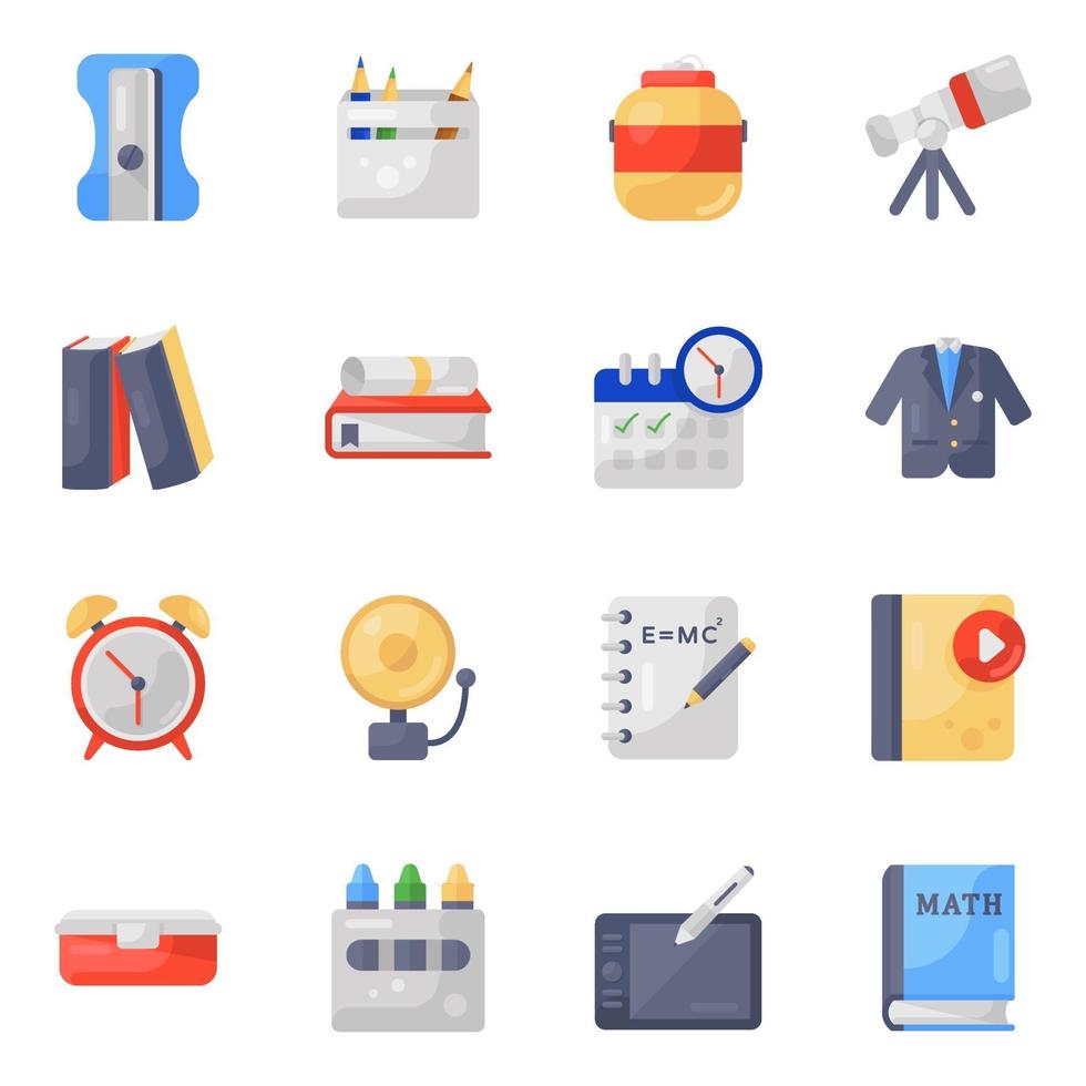 Learning Equipment and Stationery vector