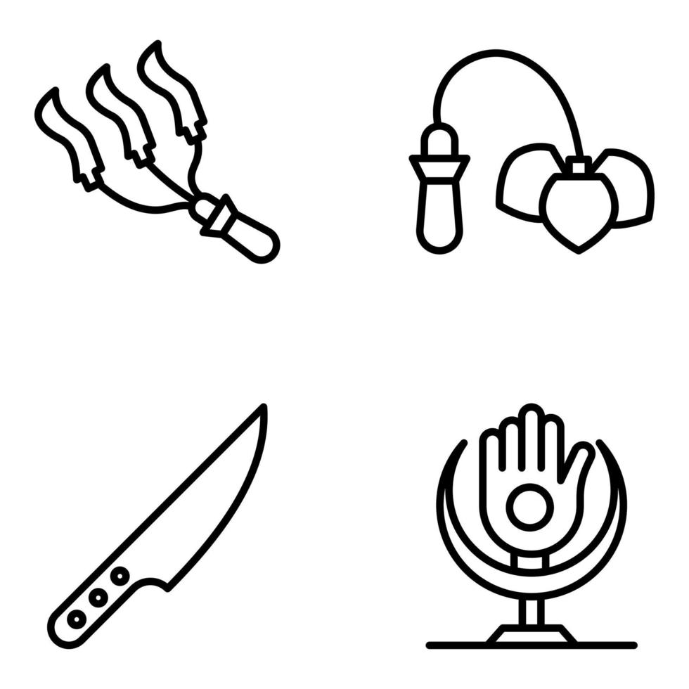 conjunto de iconos de elementos de eventos culturales islámicos vector