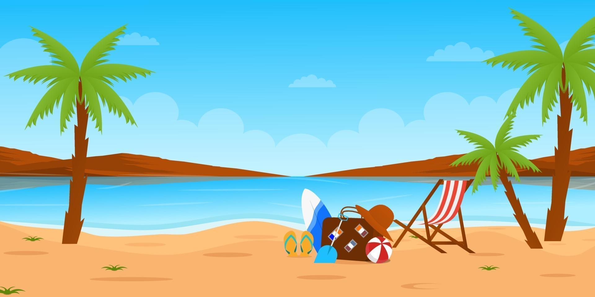 Summer Season landscape vector