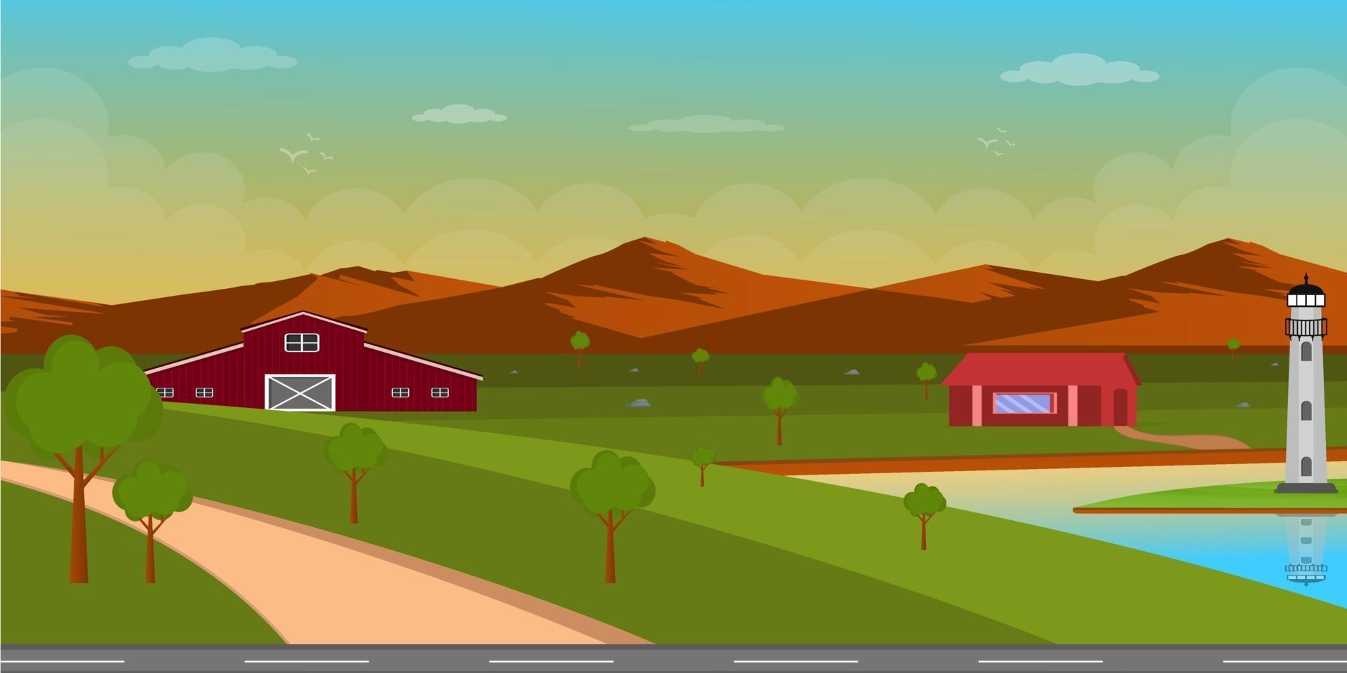 Landscape Background Design vector