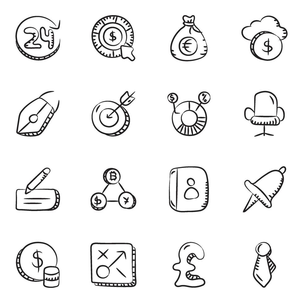 Business and Finance Element icon set vector