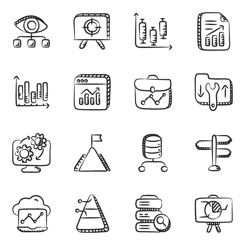 Modern Data Analytics Elements vector