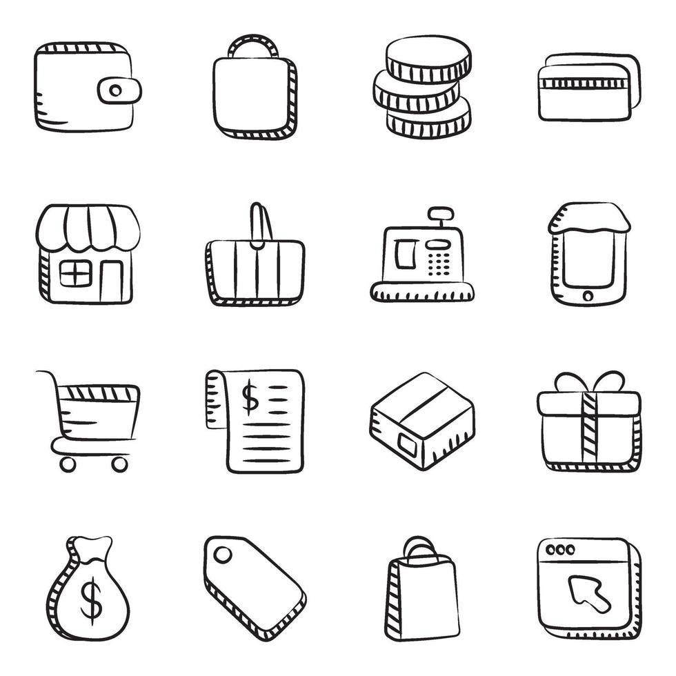 Shopping and Ecommerce icon set vector