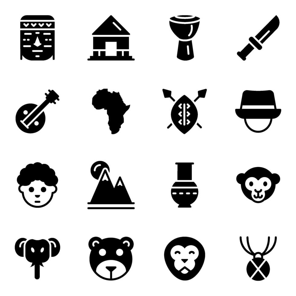 African Culture Elements vector