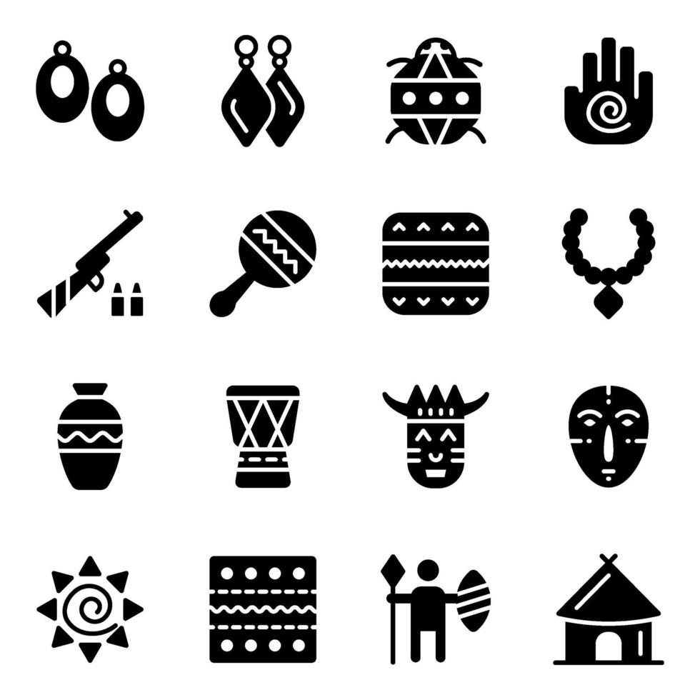 African Traditional Elements vector