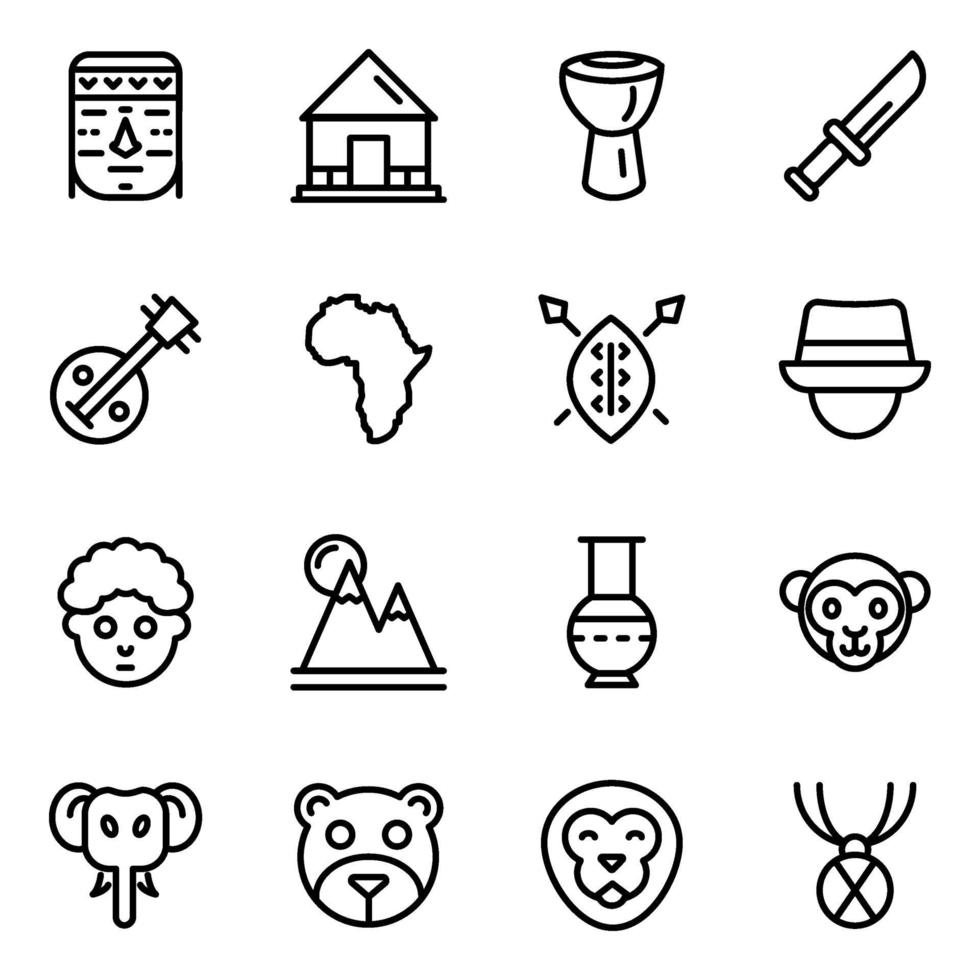 African Culture Elements vector