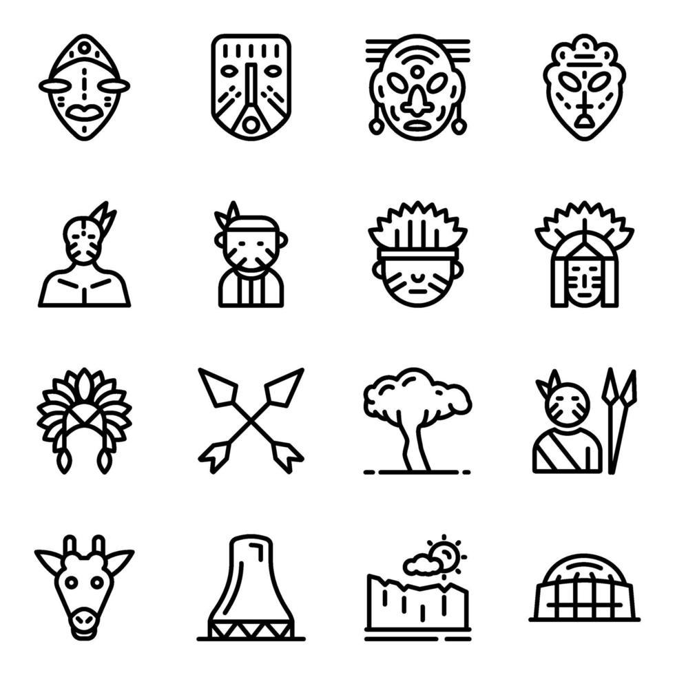 Tribal Face Elements vector