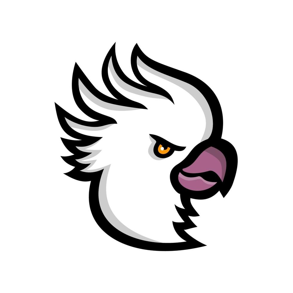 Crested cockatoo head vector