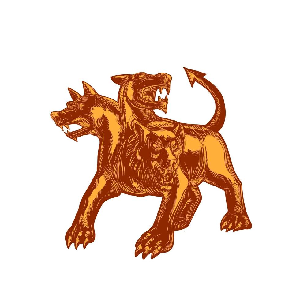 Cerberus, hound of hades vector