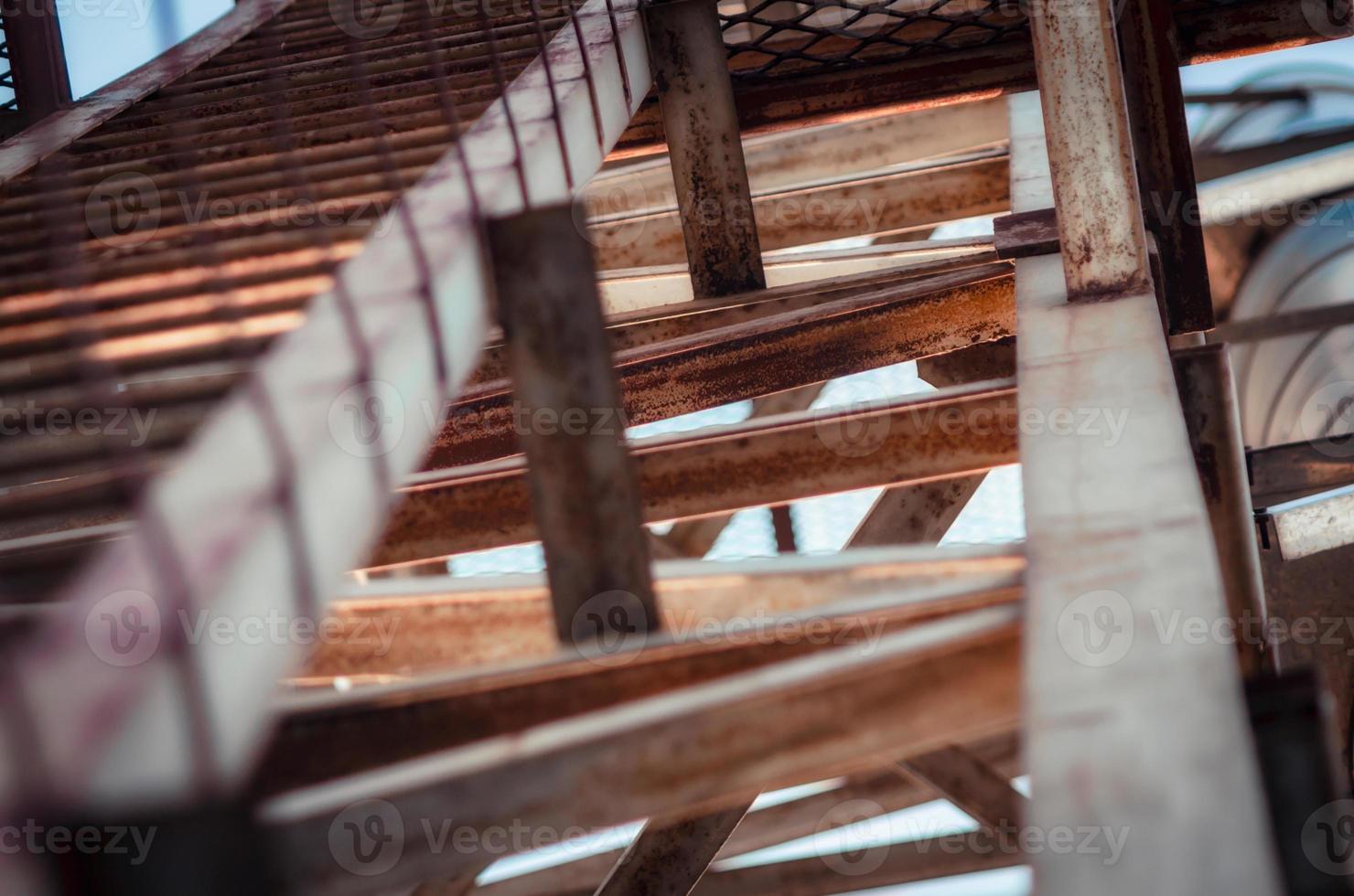 Close-up of wood beams photo