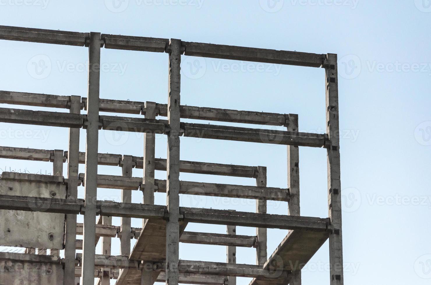 Concrete frame for a building photo