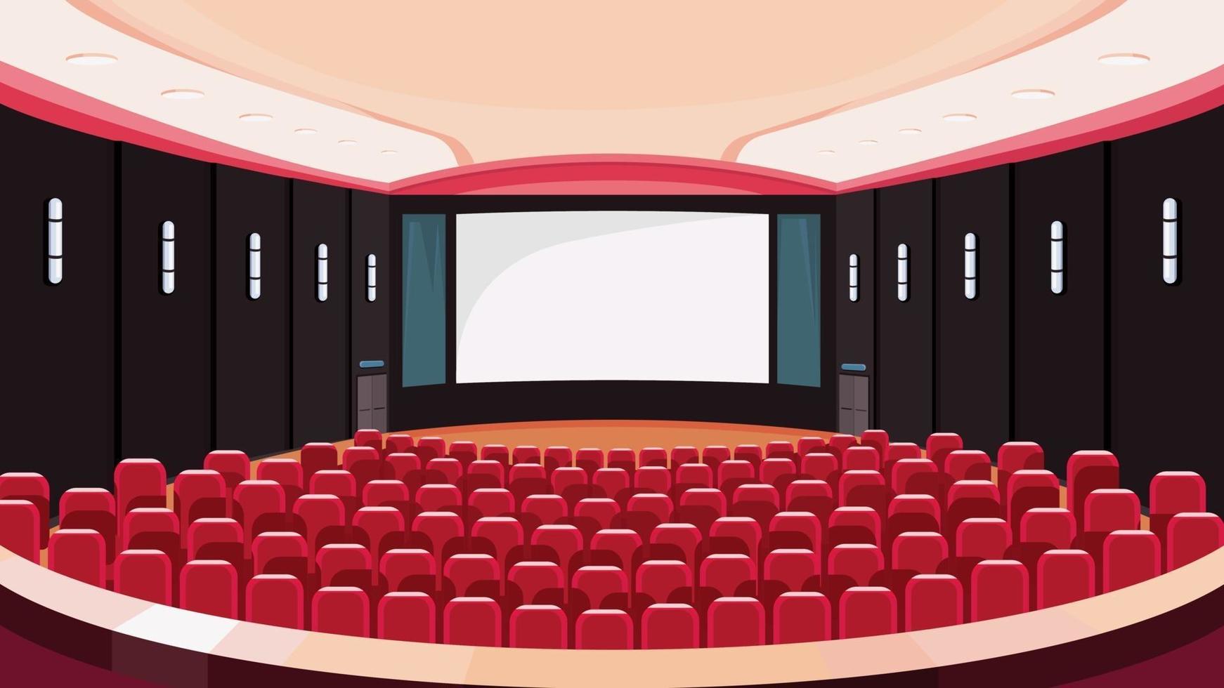 Empty cinema hall. vector