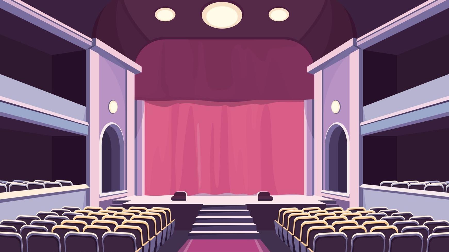 sala de teatro vacía. vector