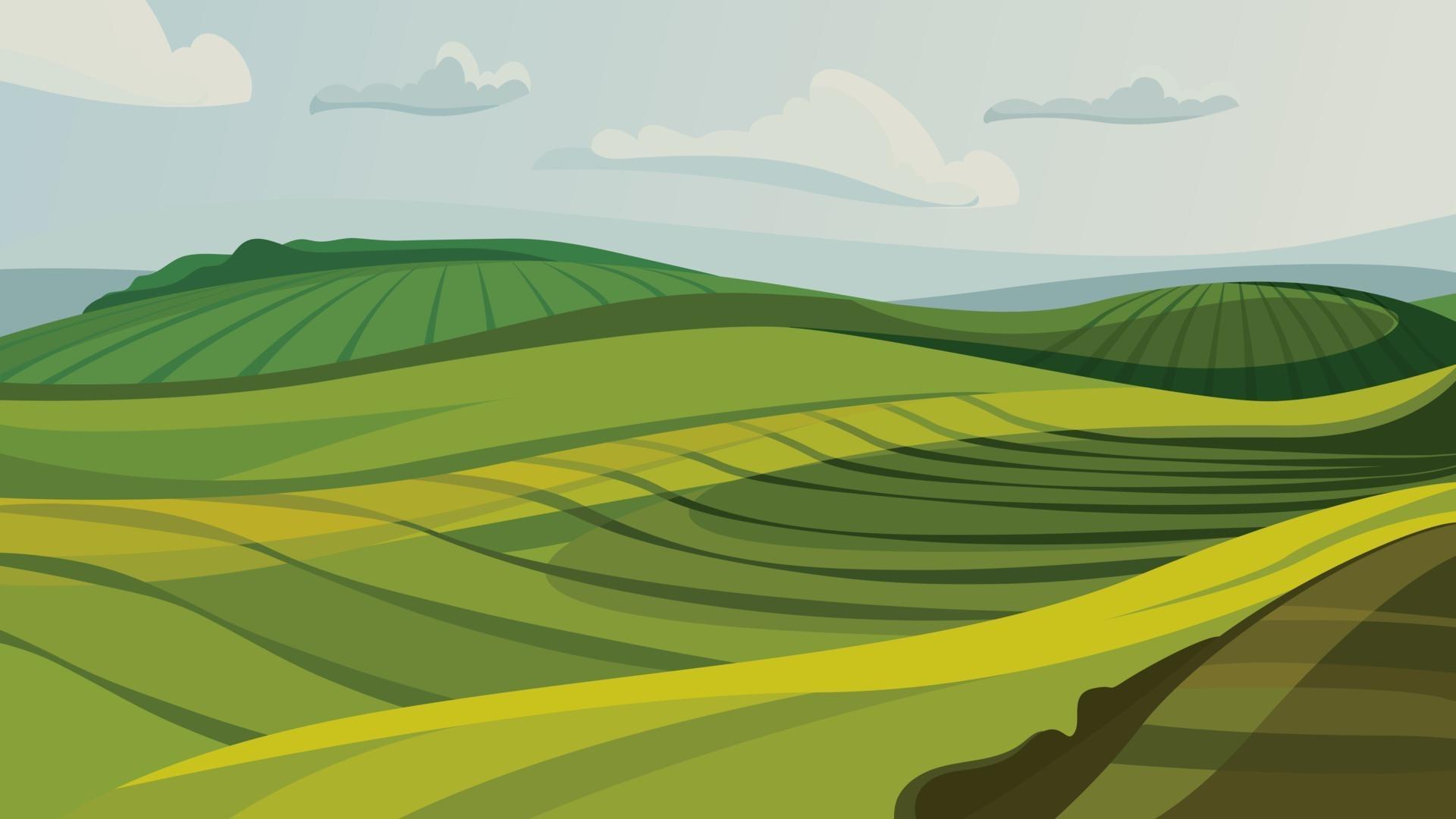 Green agricultural fields. 2230518 Vector Art at Vecteezy