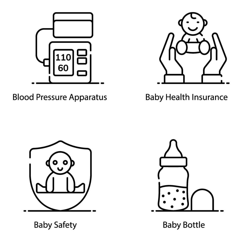 Medical and Hygiene icon set vector