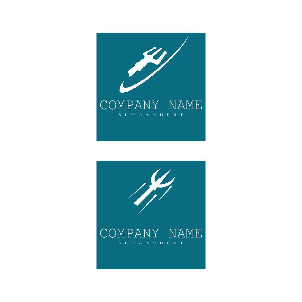 Trident Logo Template vector icon illustration design set