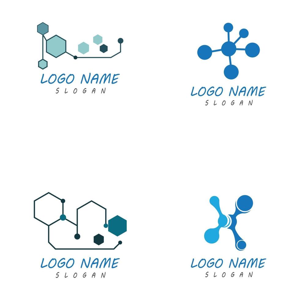 Molecule symbol logo template vector illustration design set