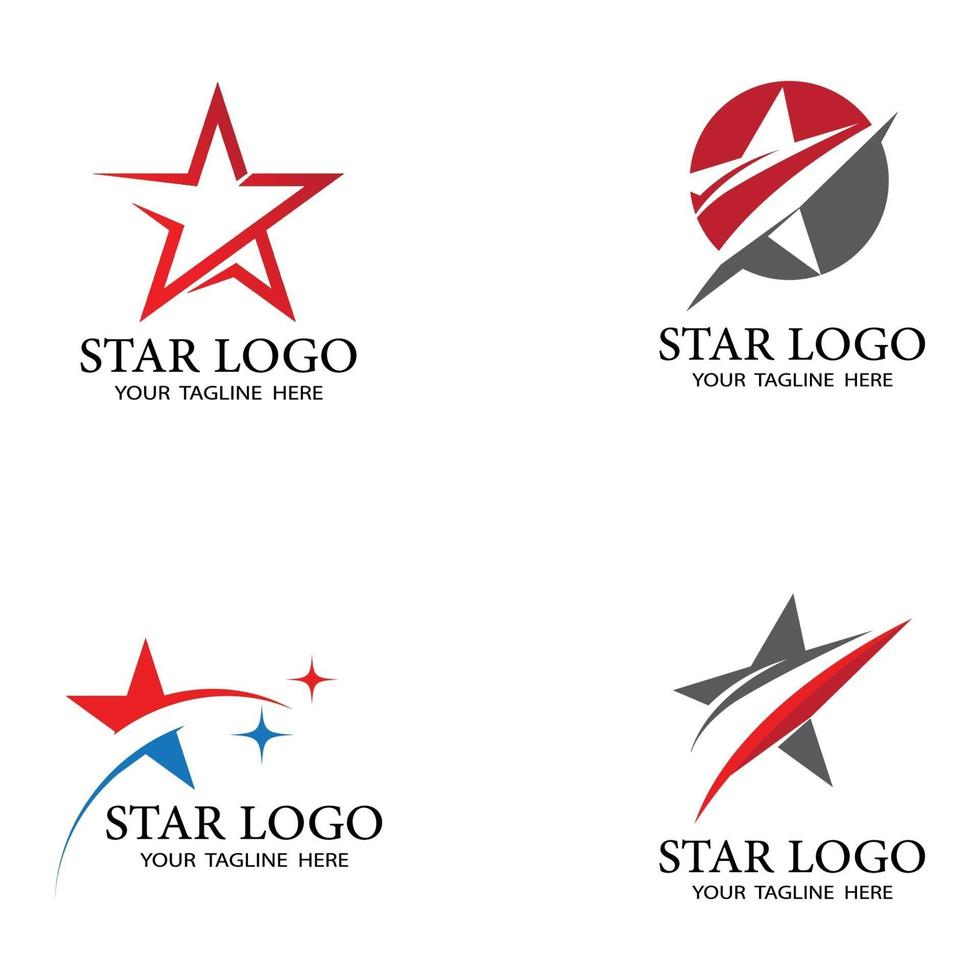 Star icon Template vector illustration design set