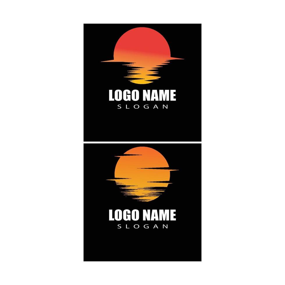 Sun Vector illustration Icon Logo Template design set
