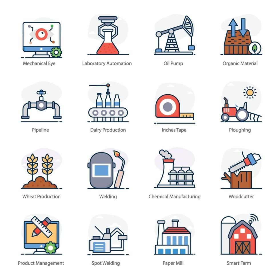 Industrial Production and Automation vector