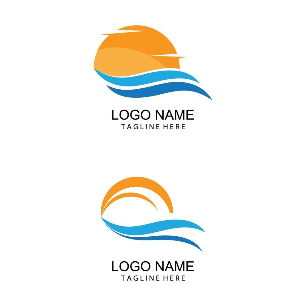 Sun Vector illustration Icon Logo Template design set