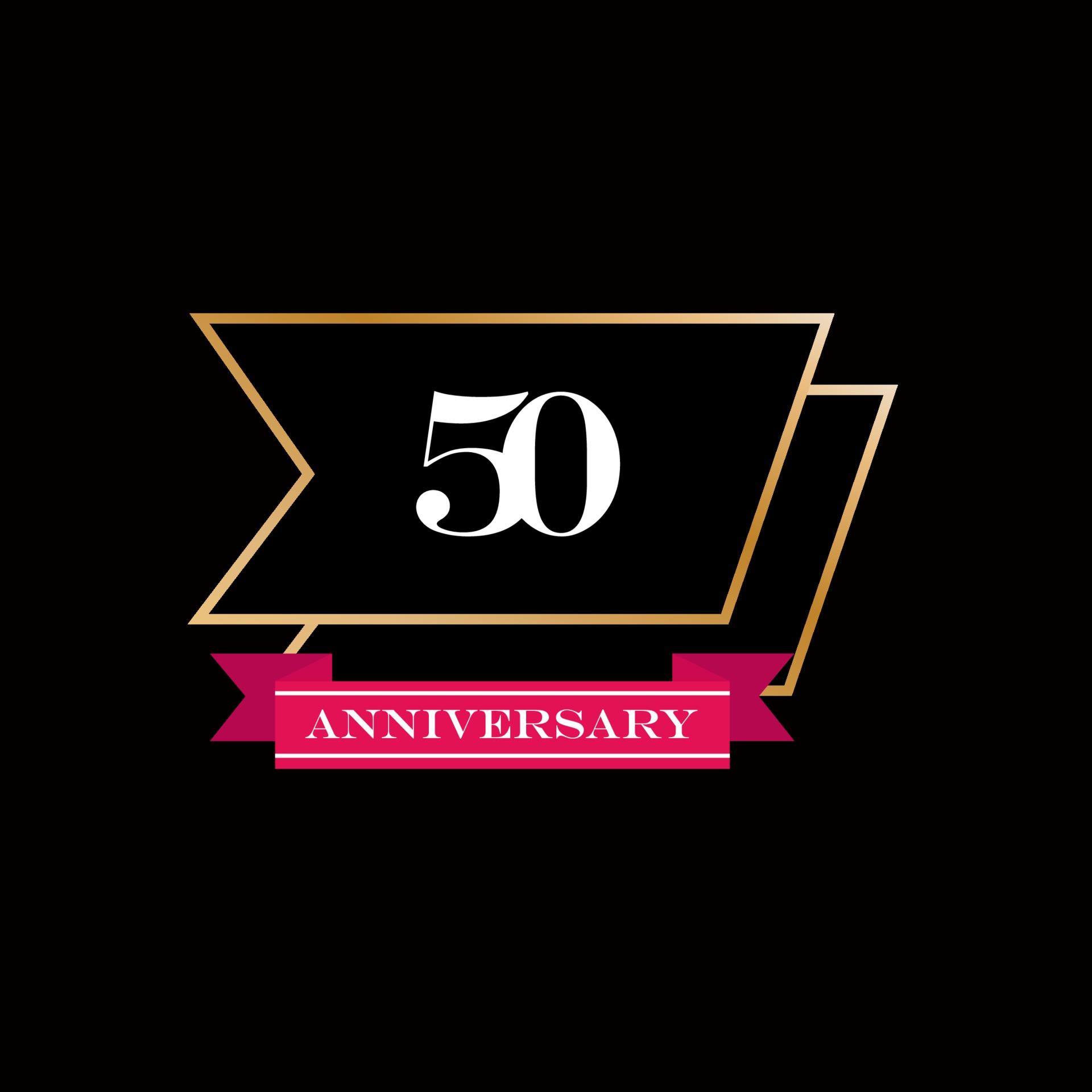 50 years anniversary celebration template vector design illustration ...