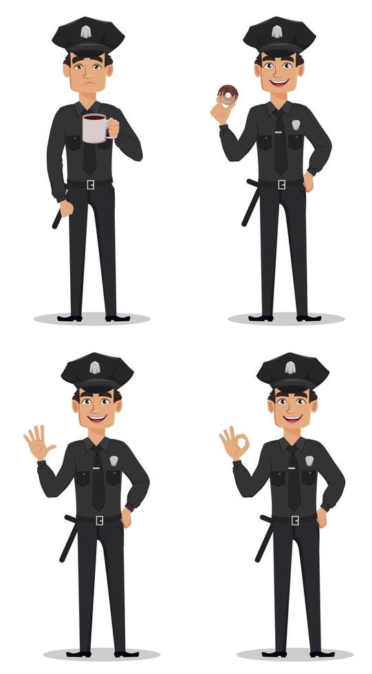 Police officer, policeman vector