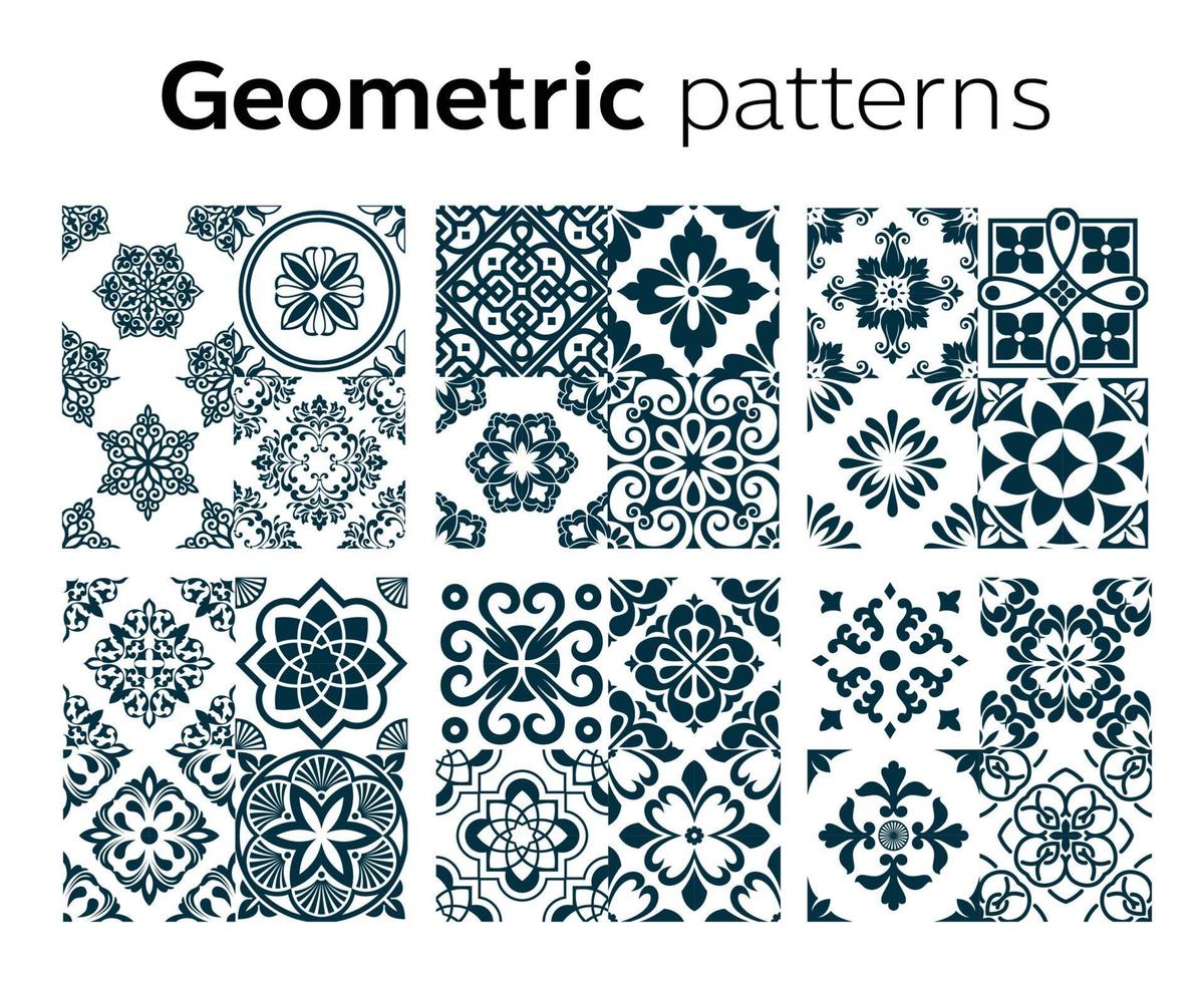 diseño de patrones geométricos en la ilustración vectorial vector
