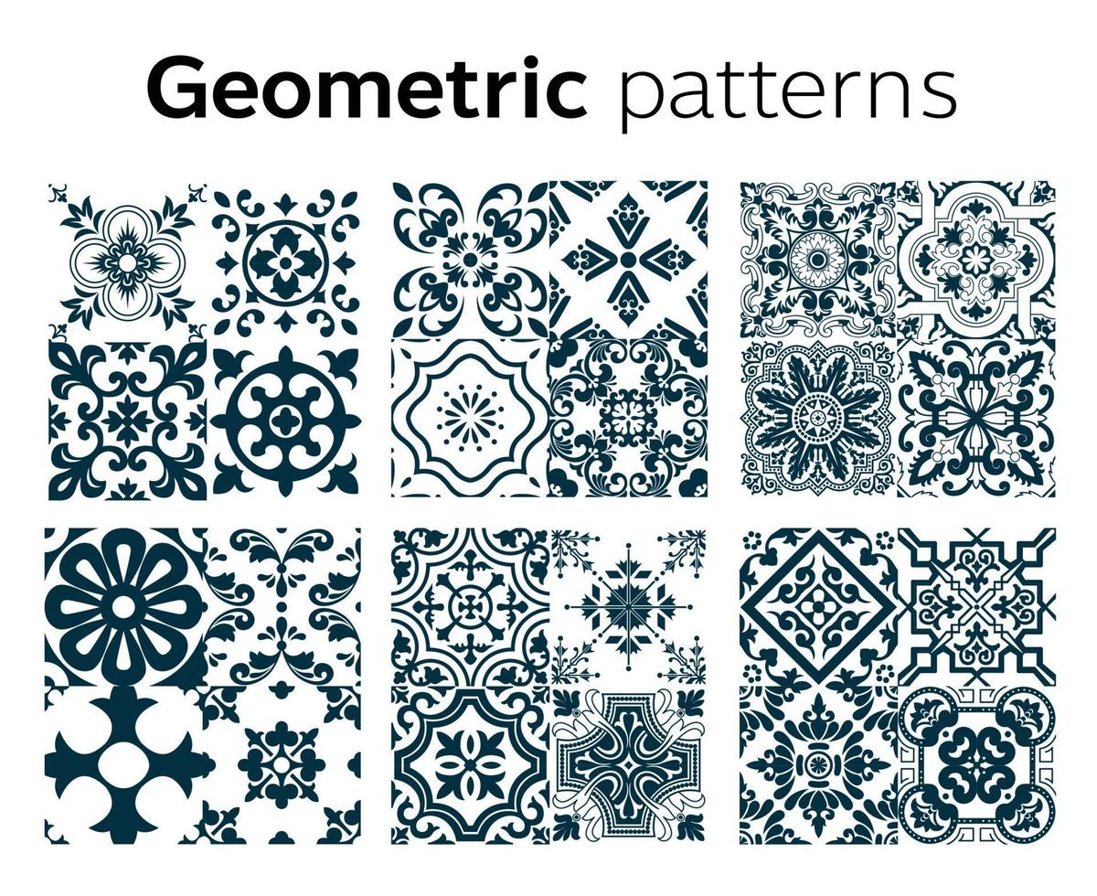 diseño de patrones geométricos en la ilustración vectorial vector