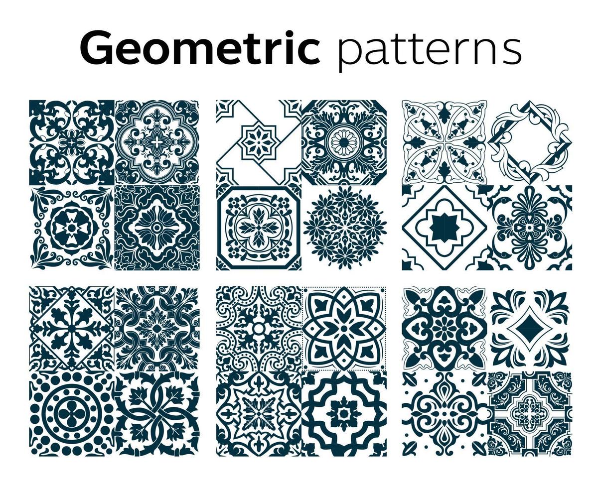 diseño de patrones geométricos en la ilustración vectorial vector