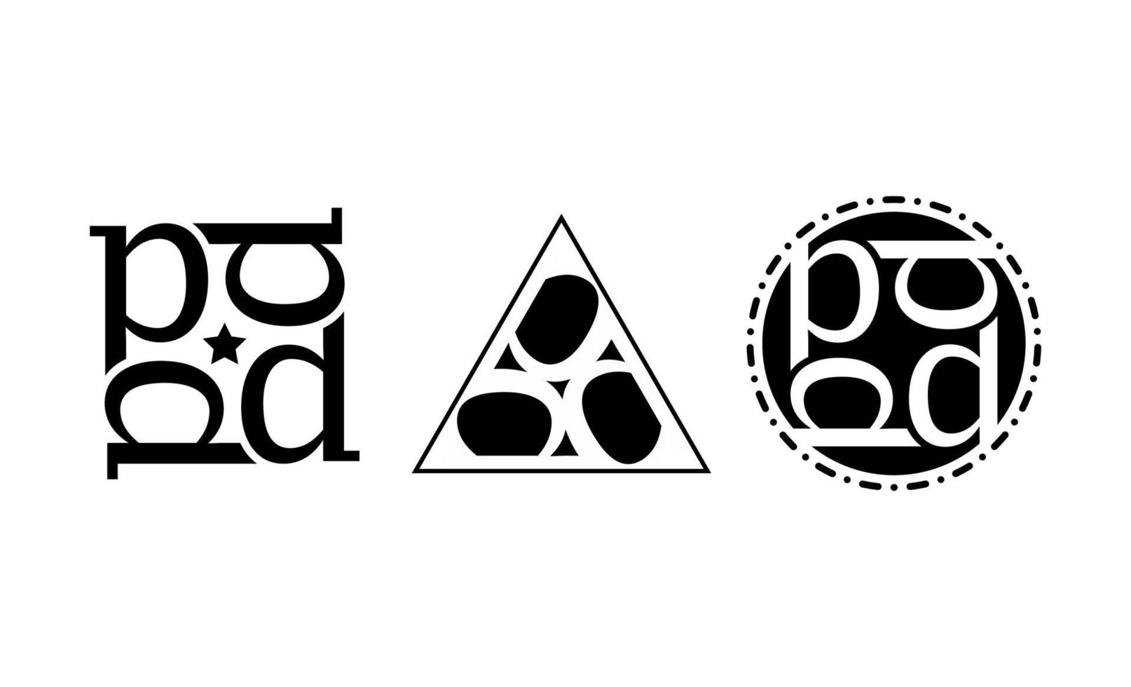 vector de plantilla de diseño de logotipo creativo p inicial
