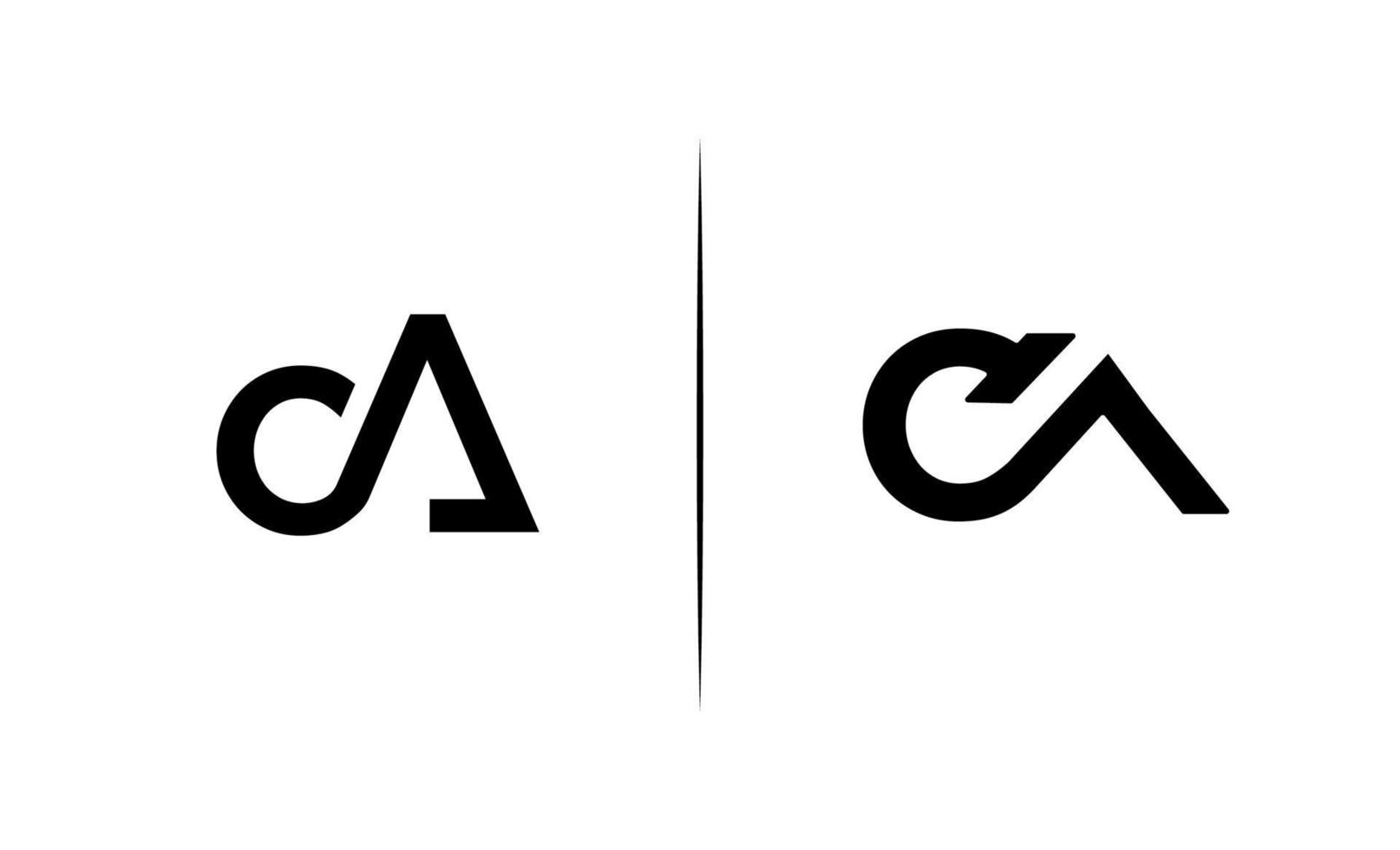 Initial CA, C, A logo design template vector