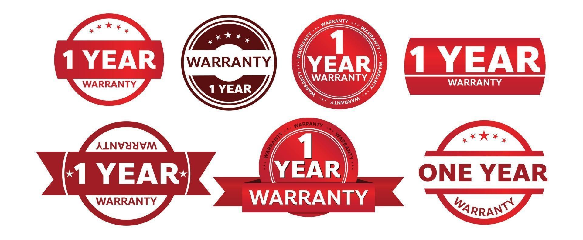 warranty shop promotion tag design for marketing vector