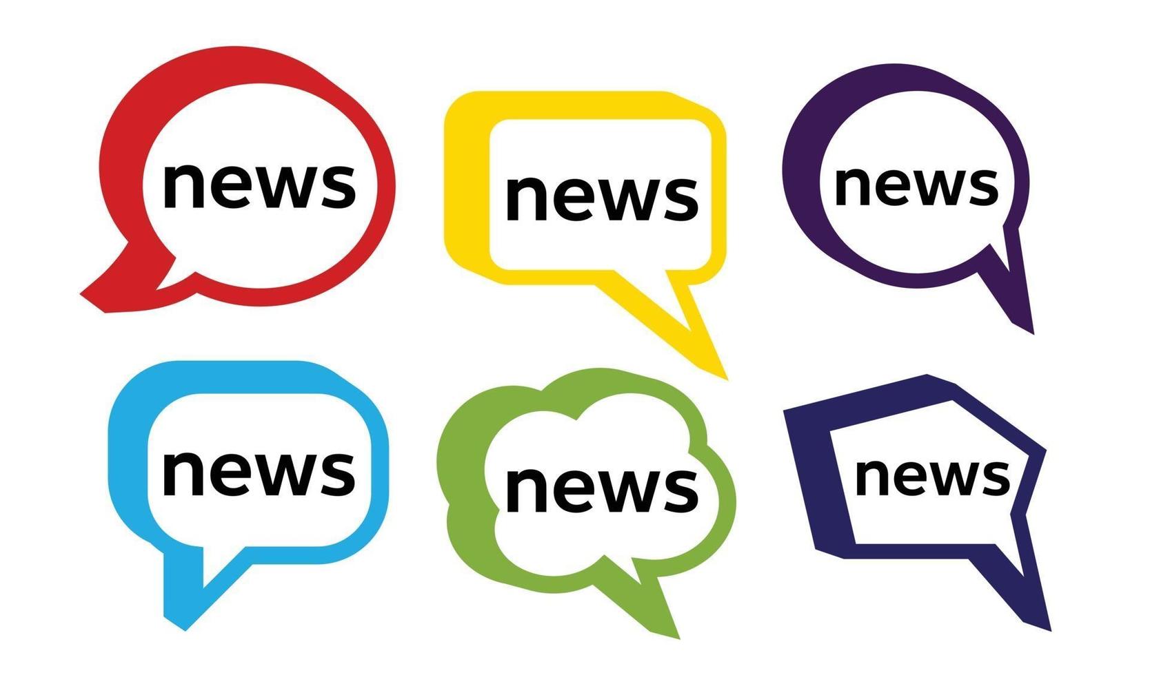 News word and speech bubble vector