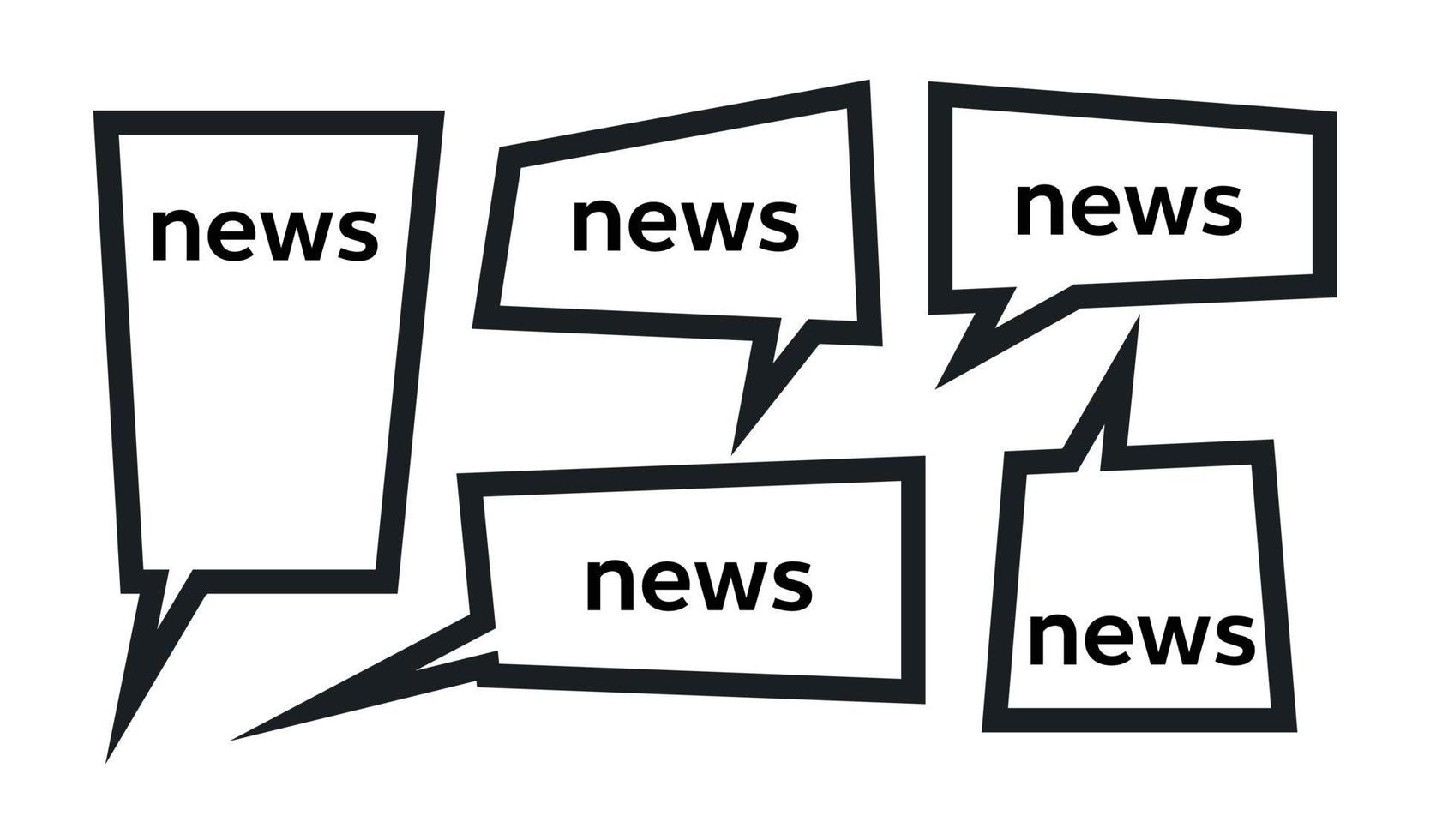 News word and speech bubble vector