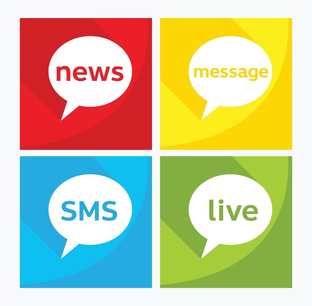 News word and speech bubble vector