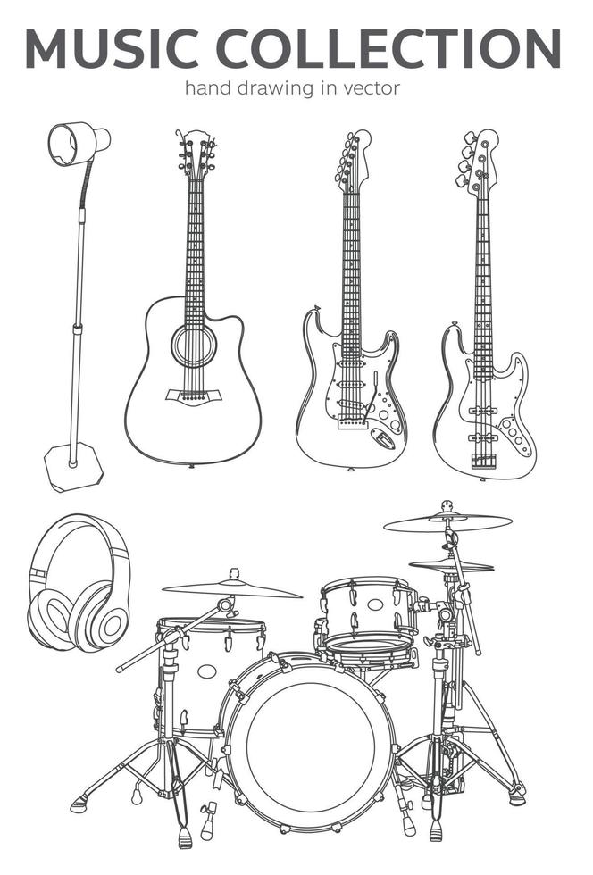 music collection in vector 10