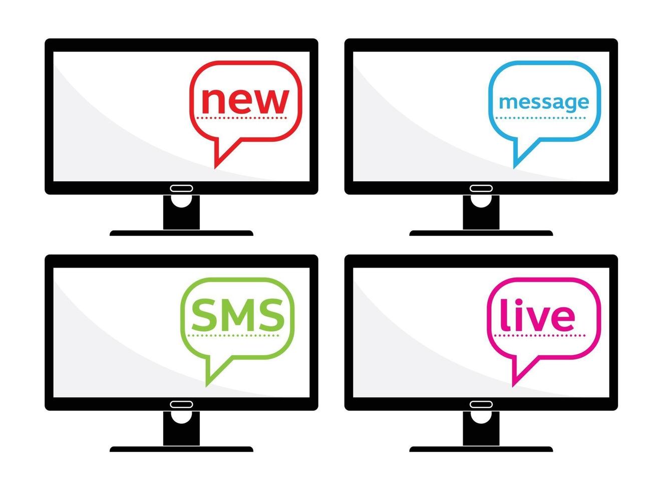 News word and speech bubble vector
