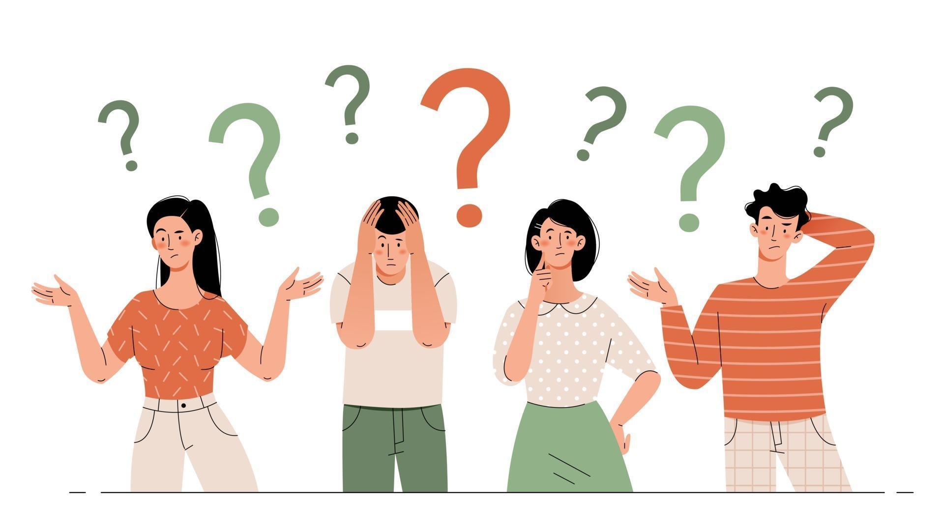 puzzled and confused people with a question mark 2232084 Download