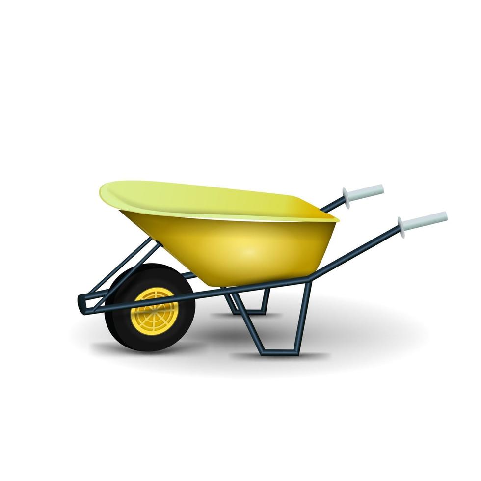Garden wheelbarrow isolated on white background for your creativity vector