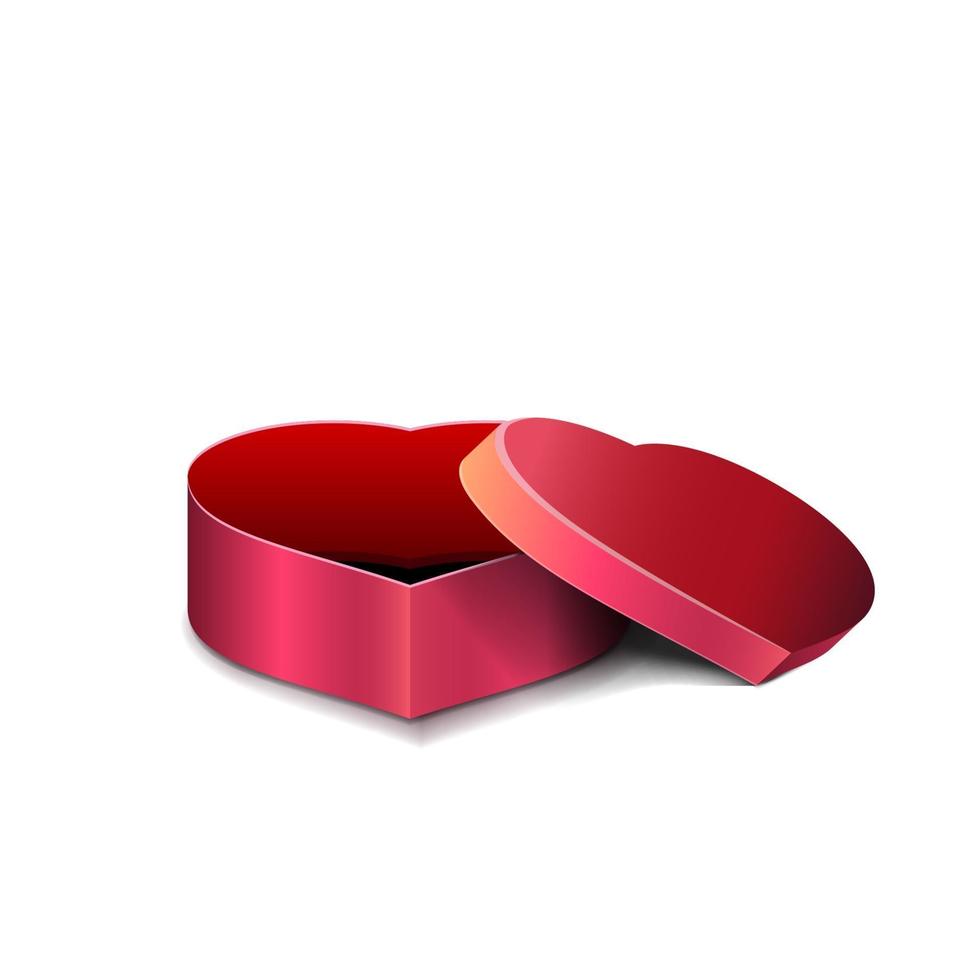 Holiday heart shaped box isolated on white background for your creativity vector