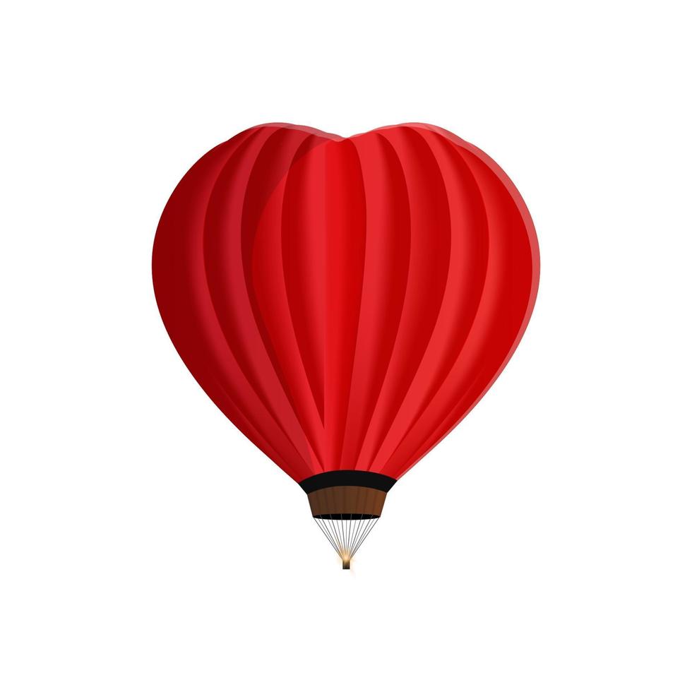 Globo en forma de corazón aislado sobre fondo blanco para tu creatividad vector