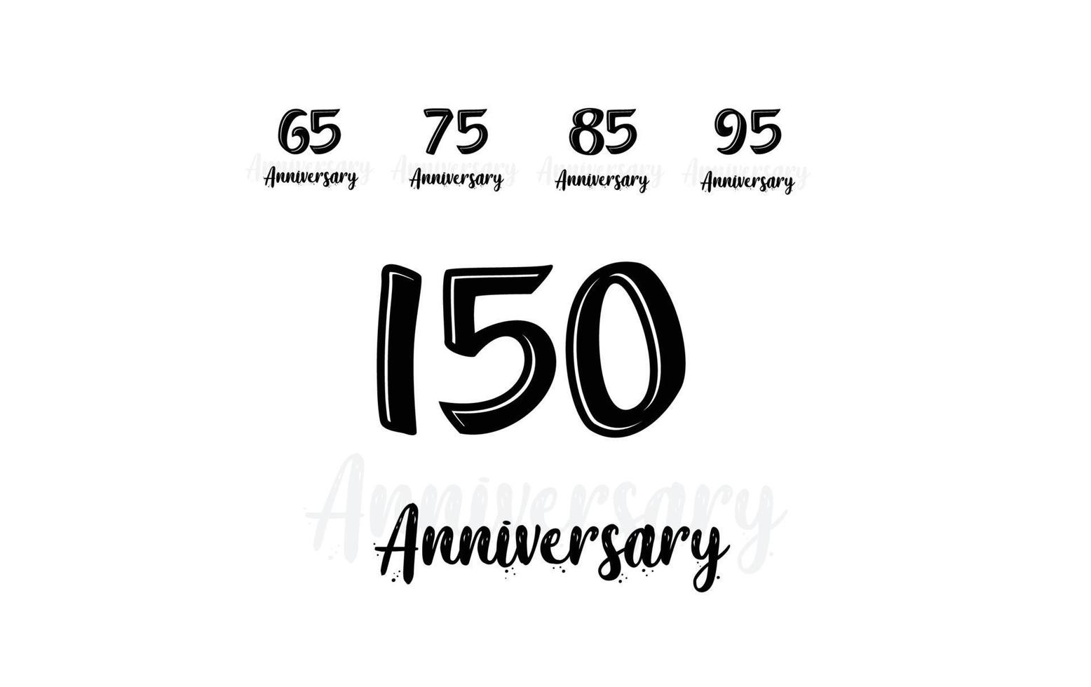 Set Year Anniversary White Background Color Vector Template Design Illustration