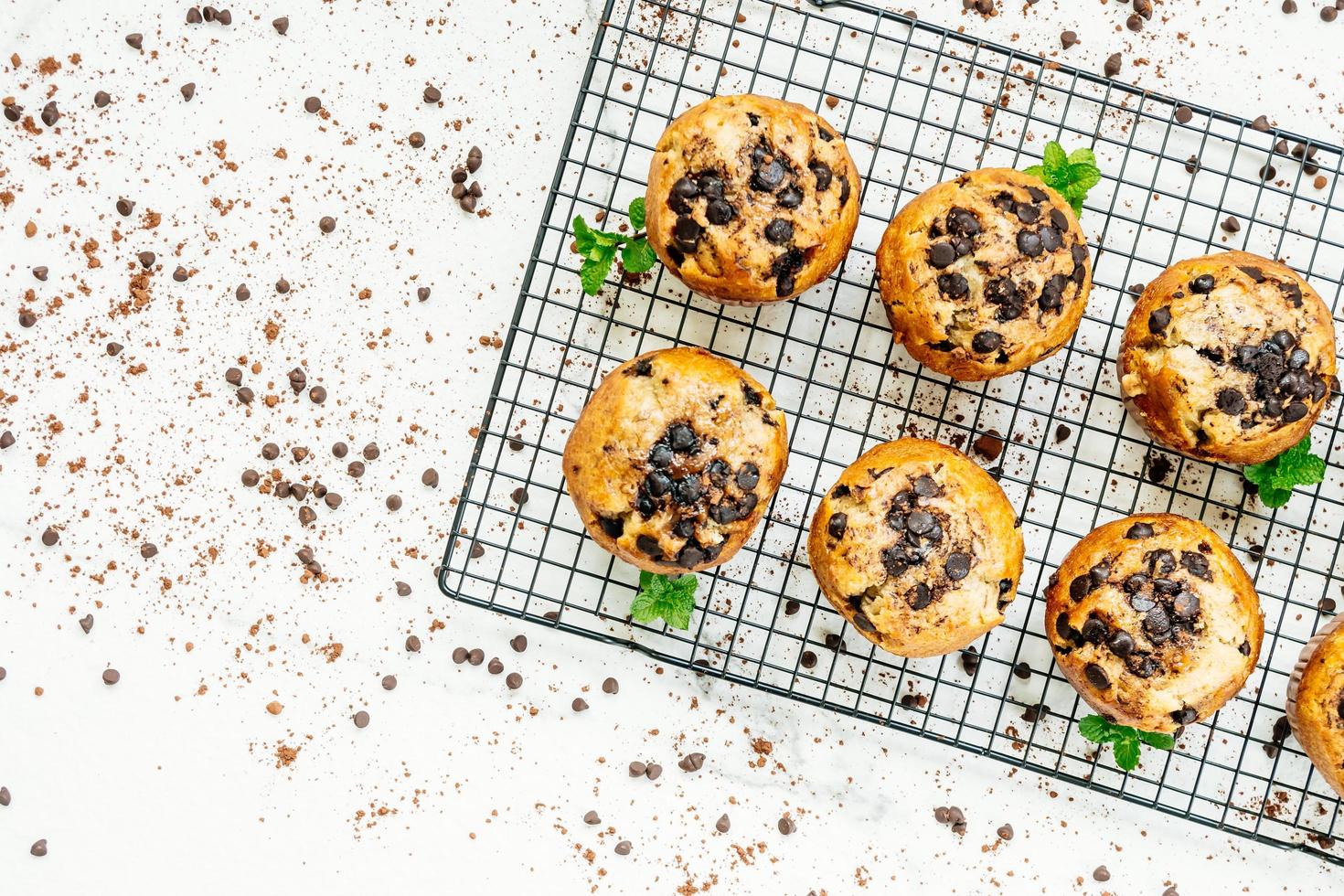 muffin de chispas de chocolate foto