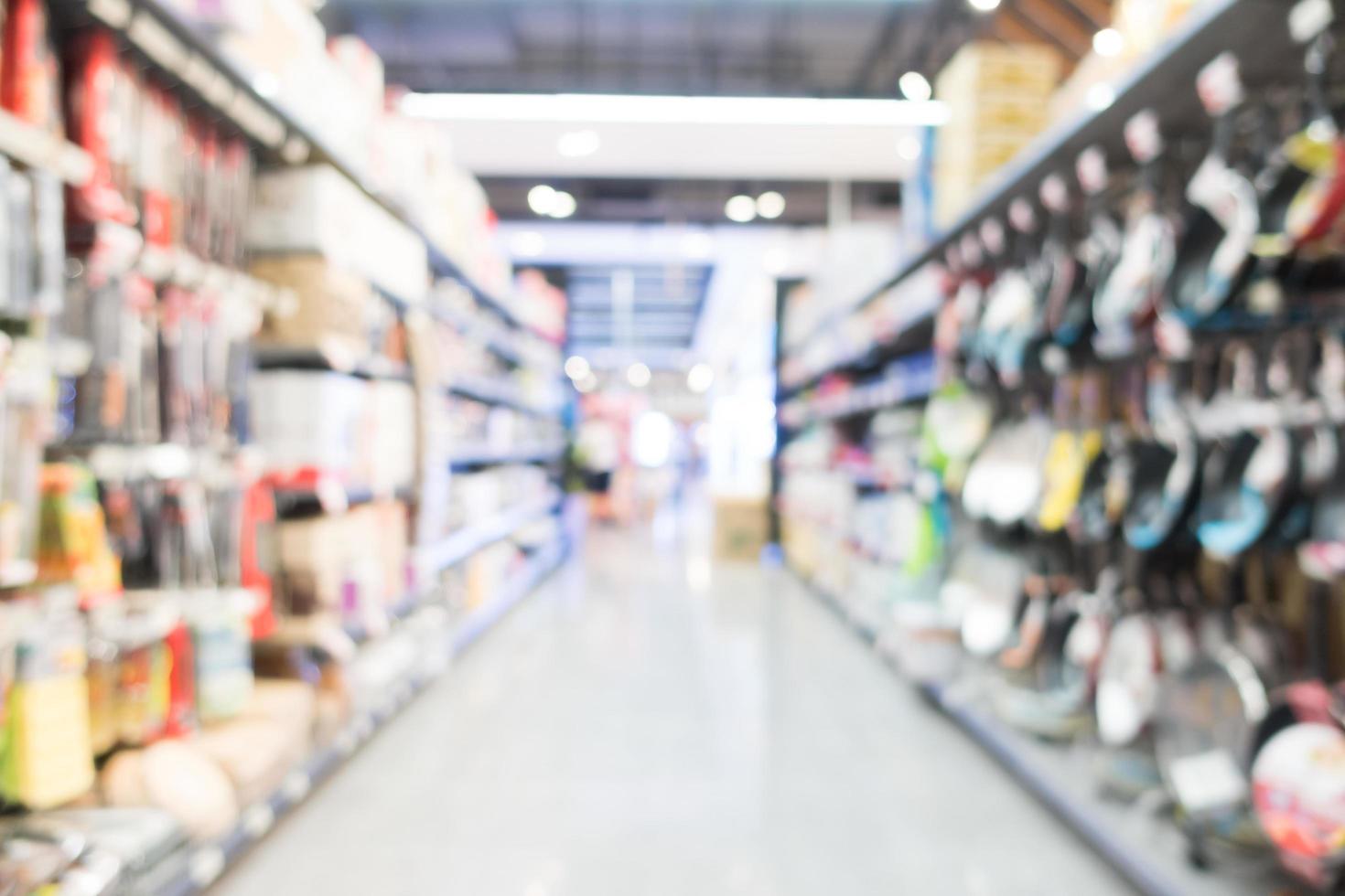 Abstract blur supermarket in department store photo