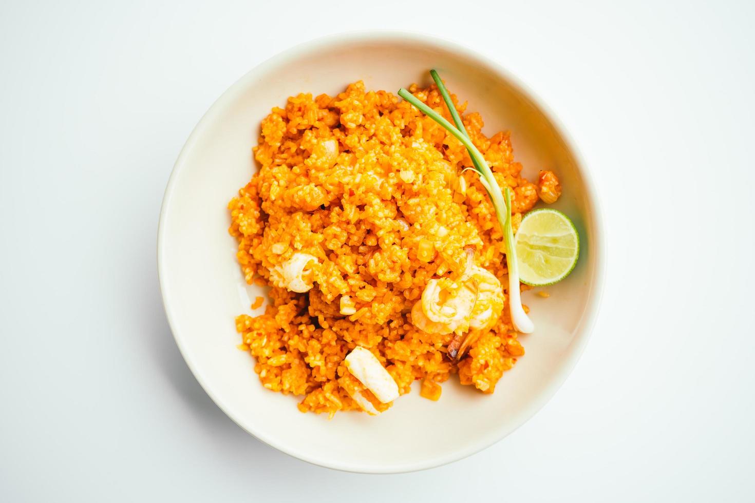arroz frito con mariscos foto