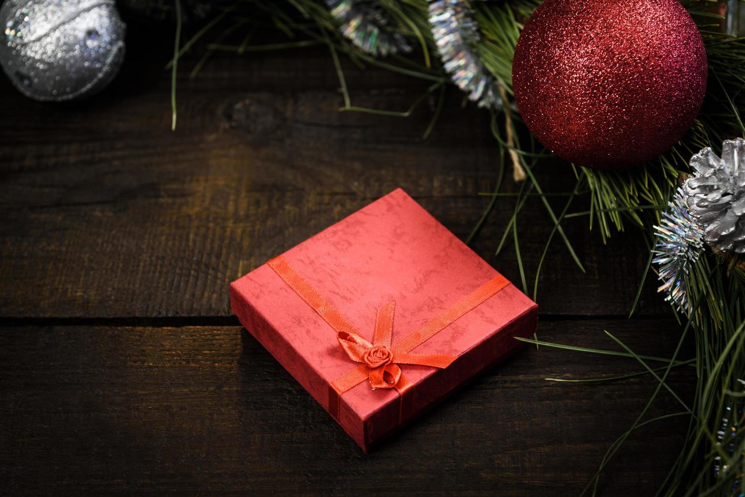 Christmas gift in red box photo