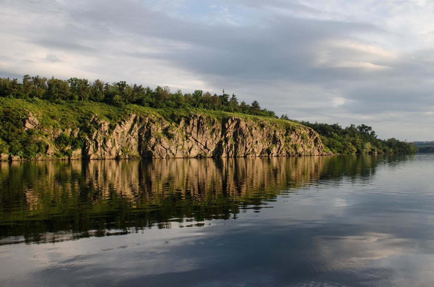 The Rock River in the orange sunset light photo